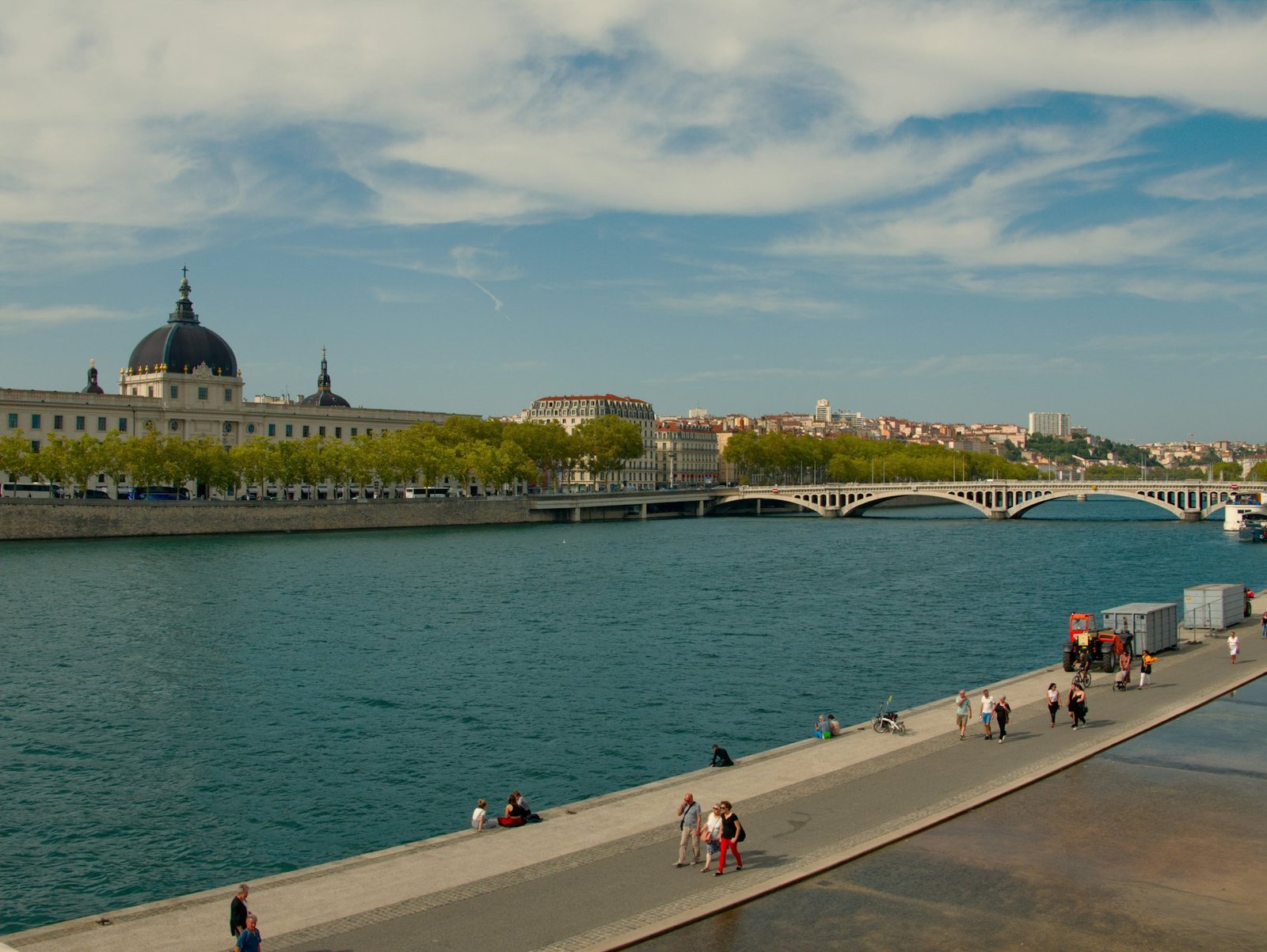 Les berges du Rhône à Lyon
